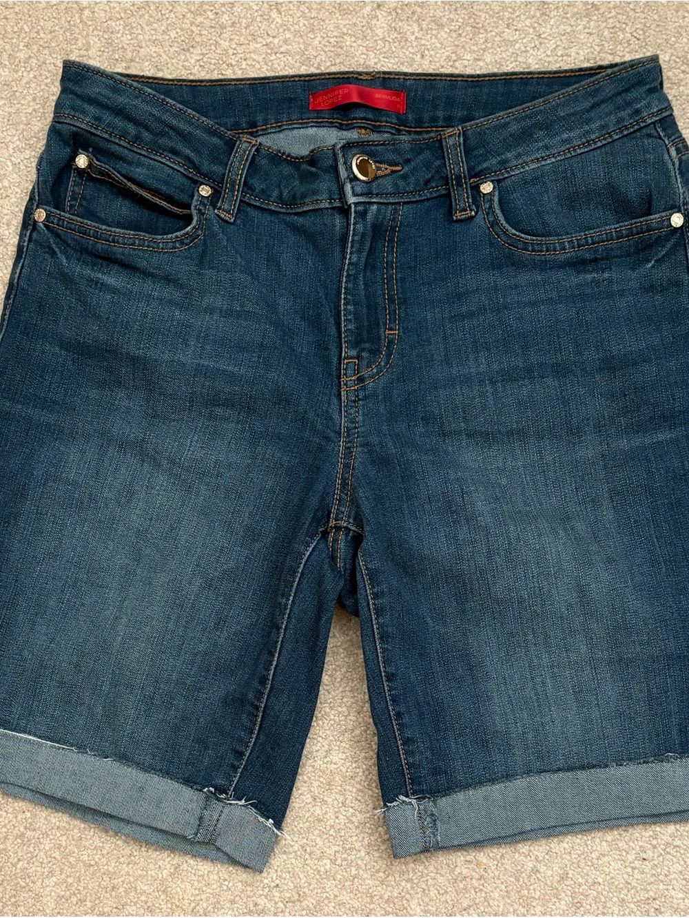Jennifer Lopez denim Bermuda shorts- NWOT